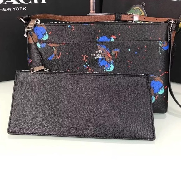 Coach Handbags - New! Authentic COACH Leather birds Crossbody black